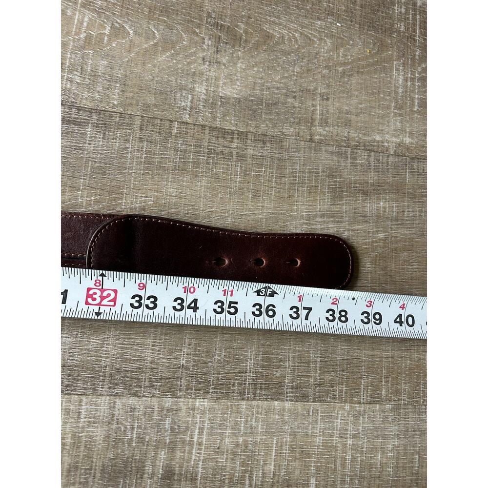 Vintage Gina Firenze XL Genuine Leather Horsebit Belt Brown Equestrian - Picture 7 of 12